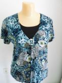 Blusa Florida Azul